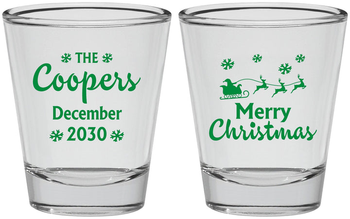 Personalized Christmas Shot Glasses - Santa Claus | 280079