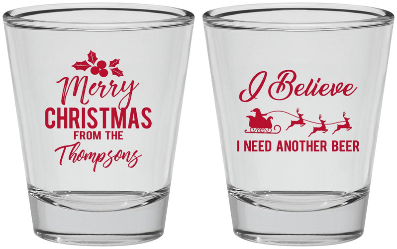Personalized Christmas Shot Glasses - Santa Claus | 280086