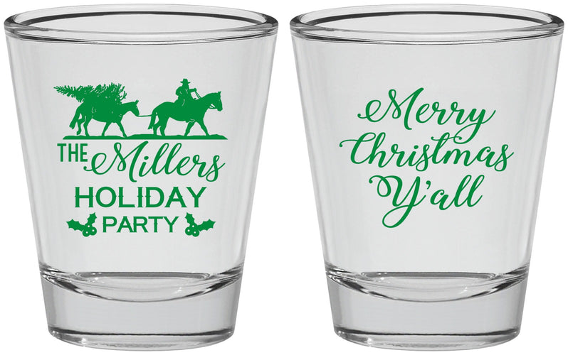 Personalized Christmas Shot Glasses - Country | 280087