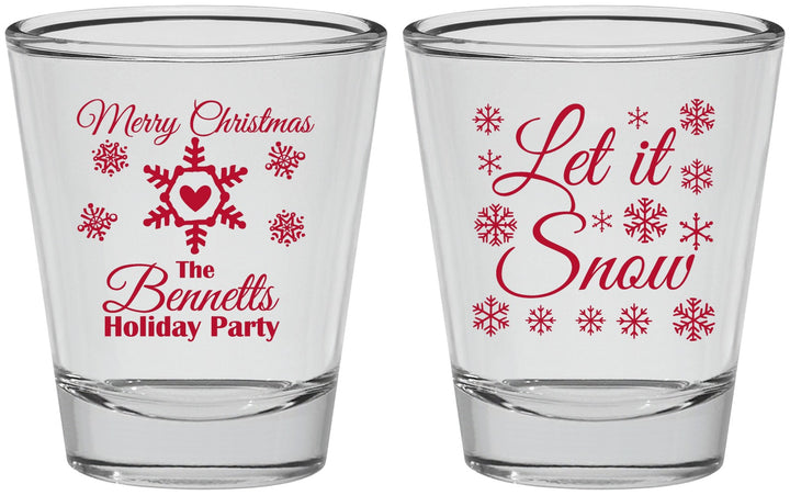 Personalized Christmas Shot Glasses - Let Is Snow | 280088