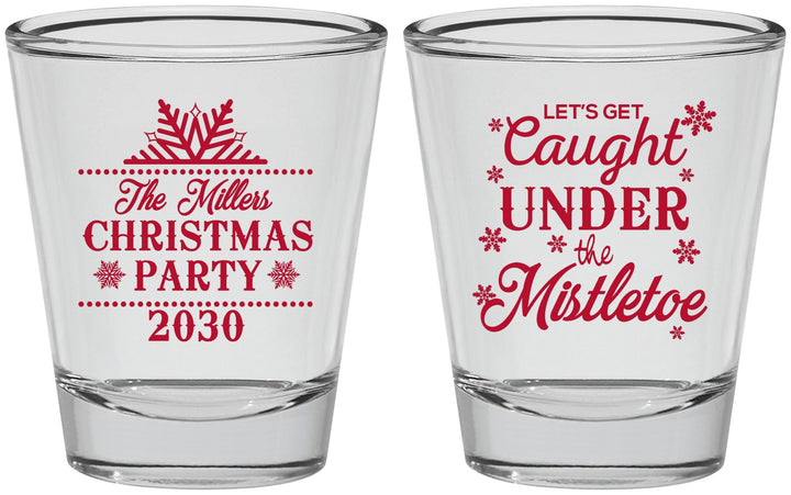 Personalized Christmas Shot Glasses - Mistletoe | 280092