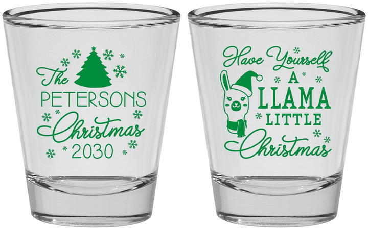 Personalized Christmas Shot Glasses - Llama | 280095