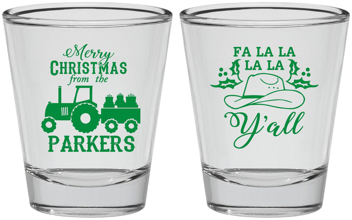 Personalized Christmas Shot Glasses - Country | 280097