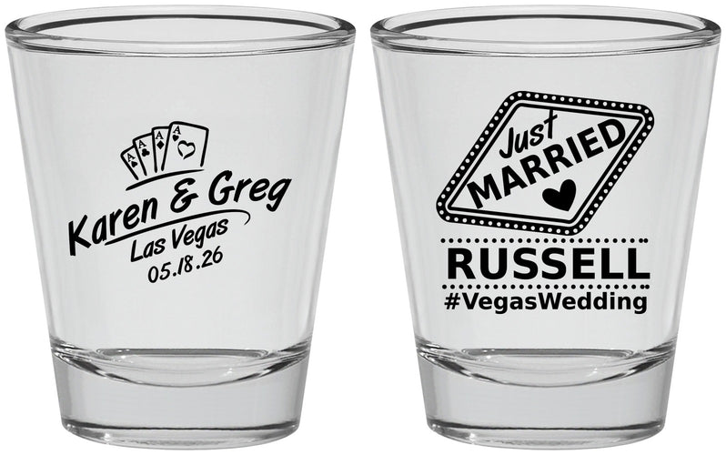 Personalized Wedding Shot Glasses - Las Vegas | 285