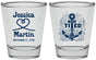 Personalized Wedding Shot Glasses - They Tied The Knot Nautical | 293