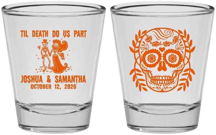 Personalized Wedding Shot Glasses - Til Death Do Us Part | 297