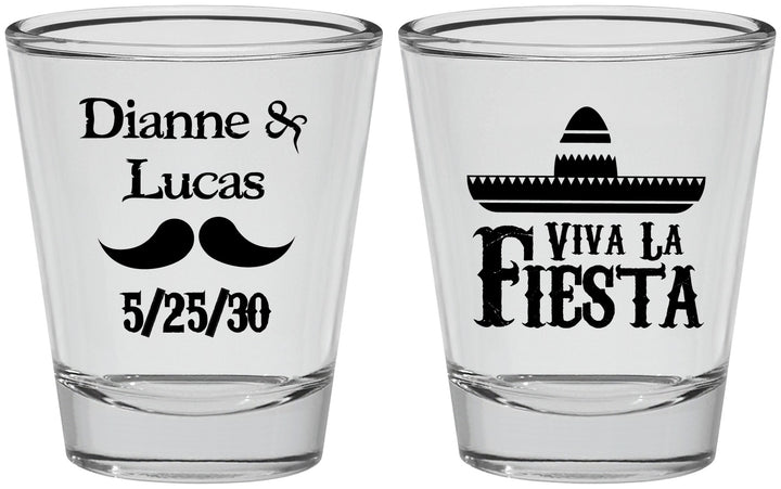 Personalized Wedding Shot Glasses - Viva La Fiesta | 299