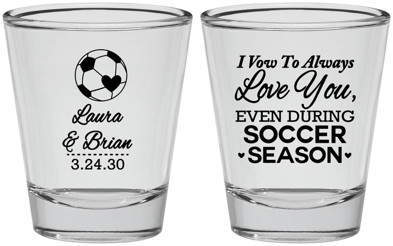 Personalized Wedding Shot Glasses - Soccer | 307