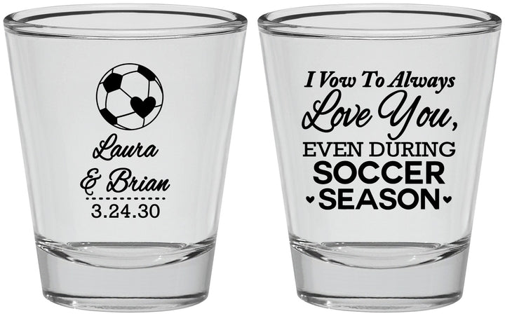 Personalized Wedding Shot Glasses - Soccer | 307