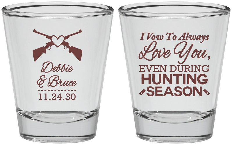 Personalized Wedding Shot Glasses - Hunting | 308