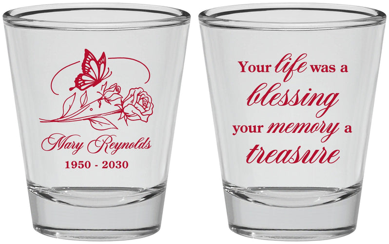 Personalized Memorial Shot Glasses - Life Blessing Memory | 310005