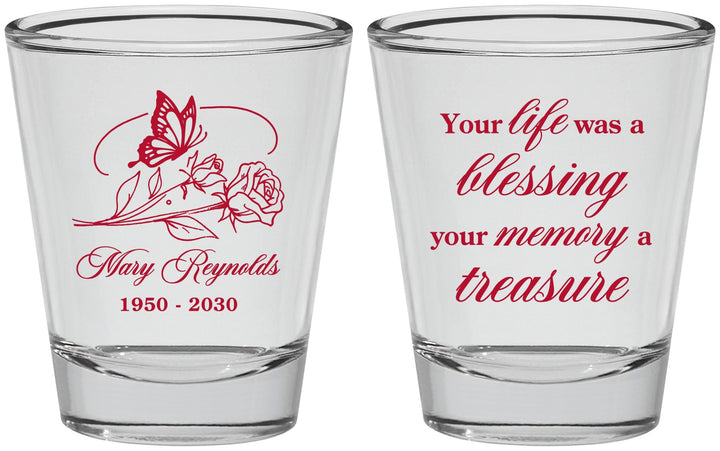 Personalized Memorial Shot Glasses - Life Blessing Memory | 310005