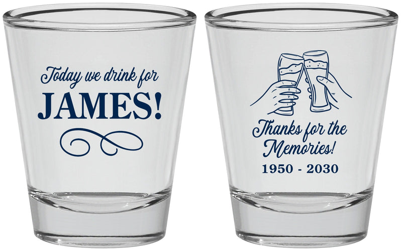 Personalized Memorial Shot Glasses - Thanks For The Memories | 310011