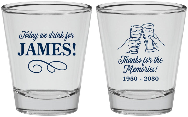 Personalized Memorial Shot Glasses - Thanks For The Memories | 310011