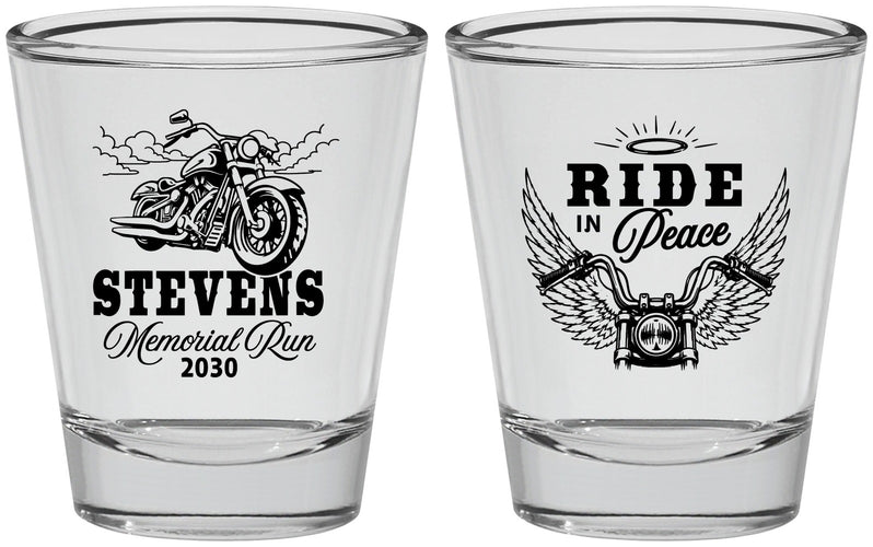 Personalized Memorial Shot Glasses - Ride In Peace | 310015