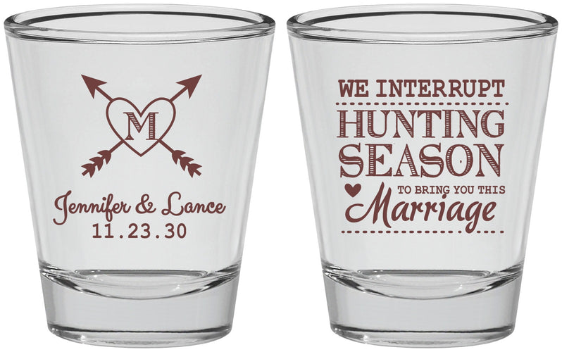 Personalized Wedding Shot Glasses - We Interrupt Season | 318
