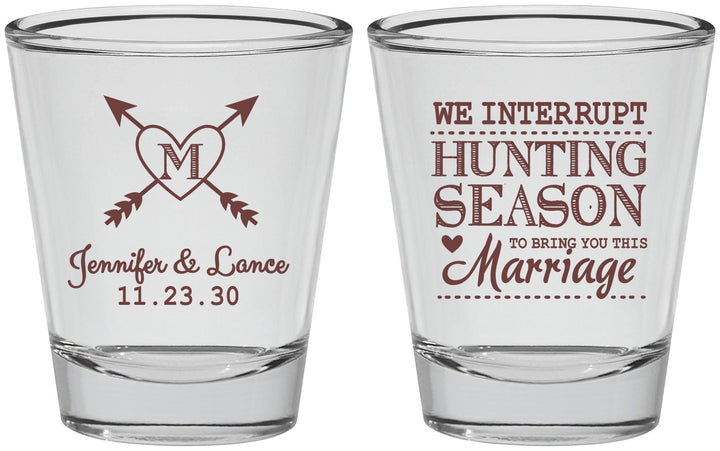 Personalized Wedding Shot Glasses - We Interrupt Season | 318