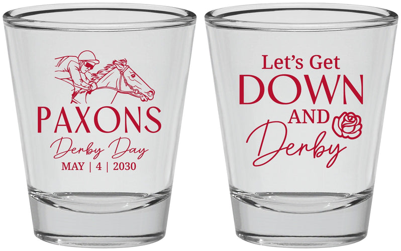 Personalized Derby Day Shot Glasses - Lets Get Down And Derby | 320000