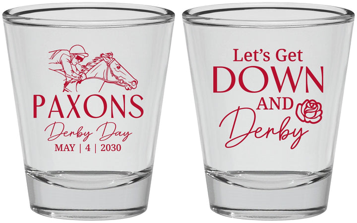 Personalized Derby Day Shot Glasses - Lets Get Down And Derby | 320000