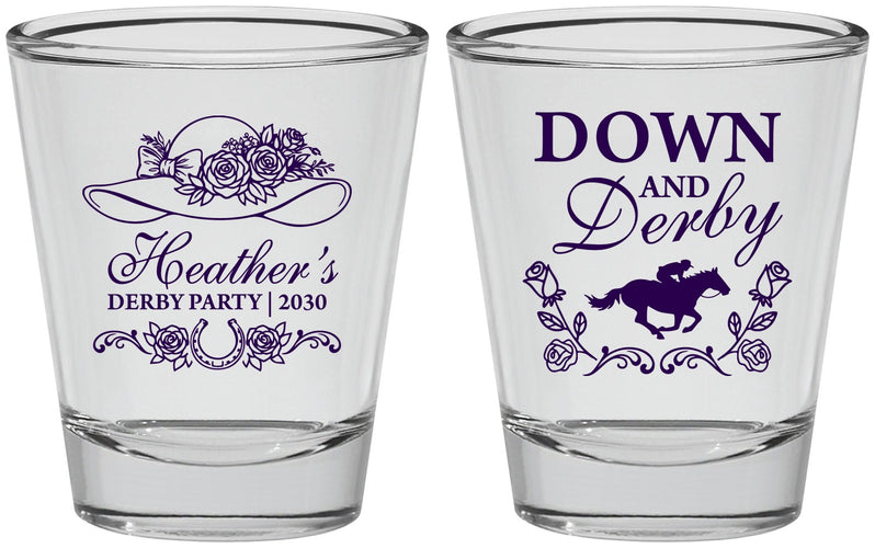 Personalized Derby Day Shot Glasses - Down And Derby | 320001