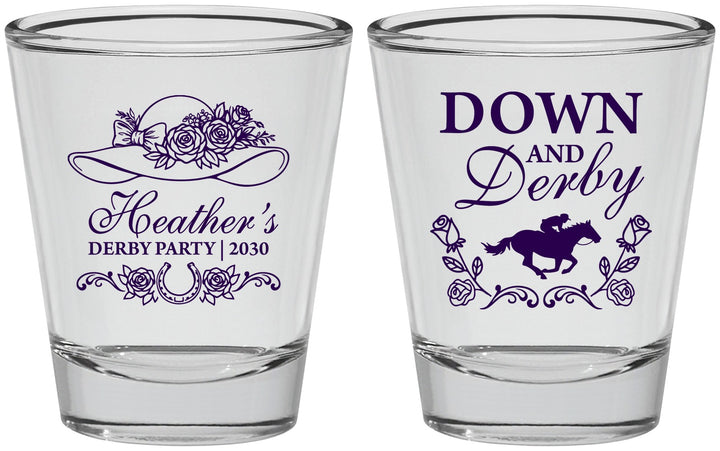 Personalized Derby Day Shot Glasses - Down And Derby | 320001