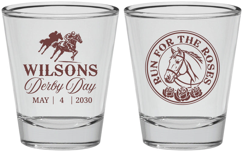 Personalized Derby Day Shot Glasses - Run For The Horses | 320006