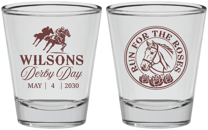 Personalized Derby Day Shot Glasses - Run For The Horses | 320006