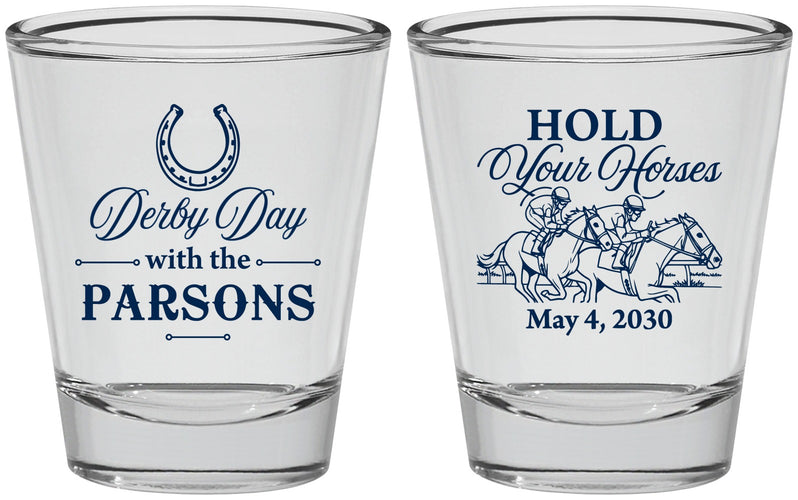 Personalized Derby Day Shot Glasses - Hold Your Horses | 320008