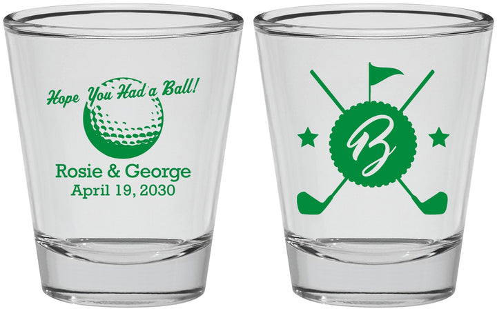 Personalized Wedding Shot Glasses - Golf | 325
