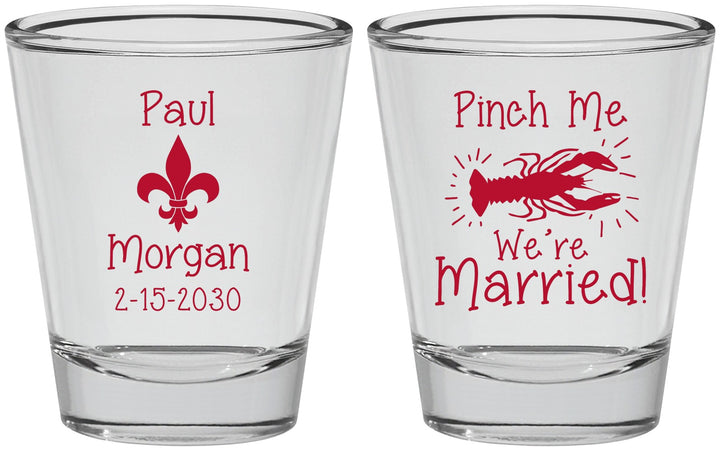 Personalized Wedding Shot Glasses - Crawfish Boil | 330