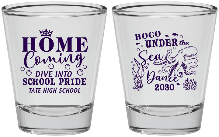 Personalized Homecoming Shot Glasses - Under The Sea Dance | 330002