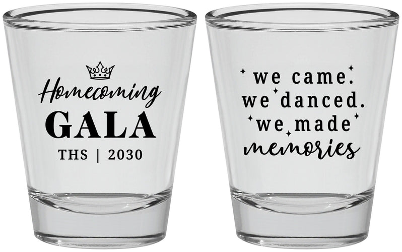 Personalized Homecoming Shot Glasses - Danced Made Memories | 330008