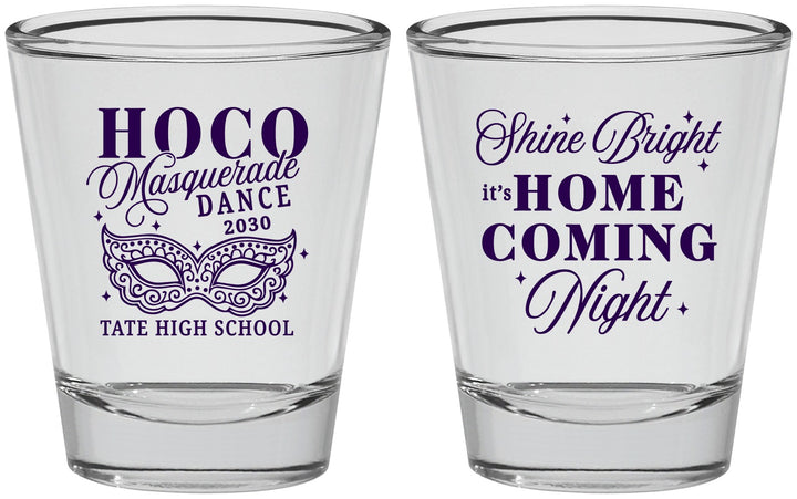 Personalized Homecoming Shot Glasses - Hoco Masquerade Dance | 330009
