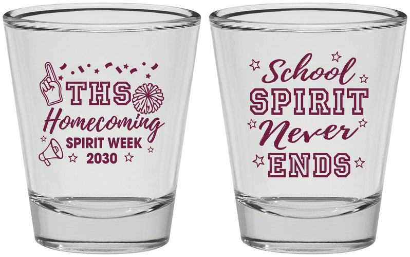 Personalized Homecoming Shot Glasses - Spirit Week | 330011