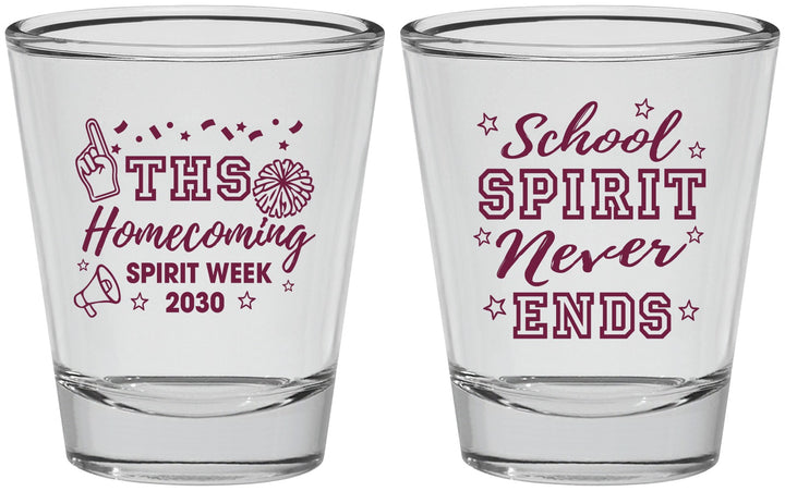 Personalized Homecoming Shot Glasses - Spirit Week | 330011