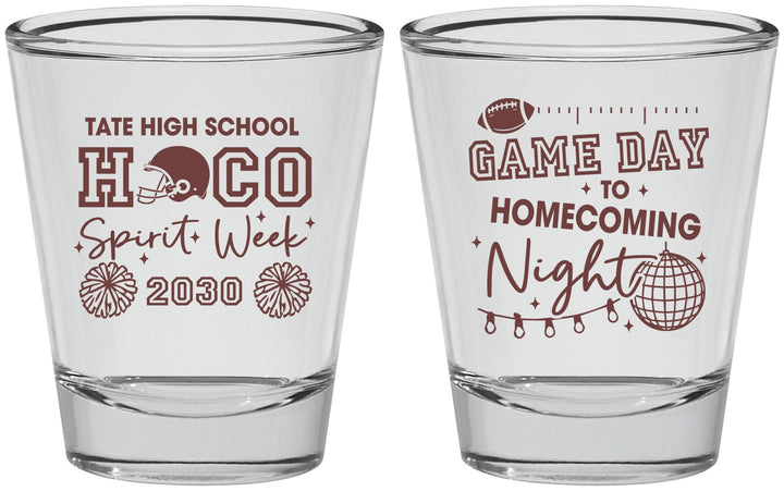 Personalized Homecoming Shot Glasses - Spirit Week | 330013