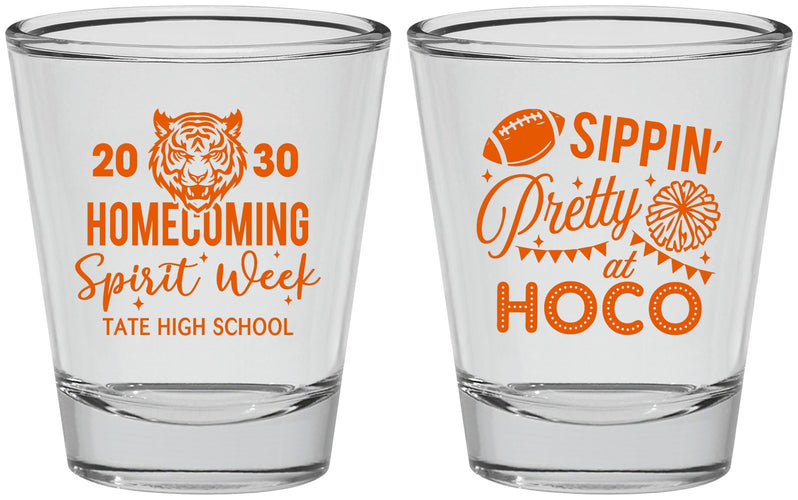 Personalized Homecoming Shot Glasses - Hoco Spirit Week | 330014