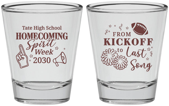 Personalized Homecoming Shot Glasses - Spirit Week | 330019