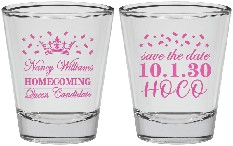 Personalized Homecoming Shot Glasses - Hoco Queen Vote | 330024