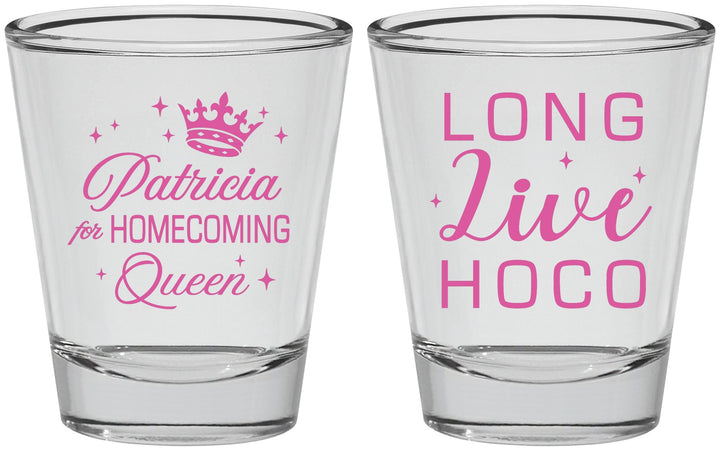 Personalized Homecoming Shot Glasses - Hoco Queen Vote | 330026