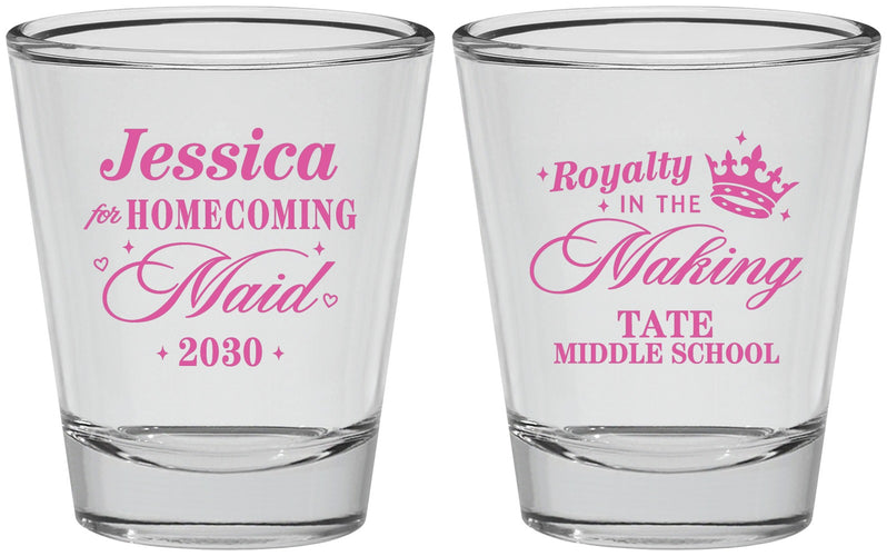 Personalized Homecoming Shot Glasses - Hoco Maid Vote | 330029