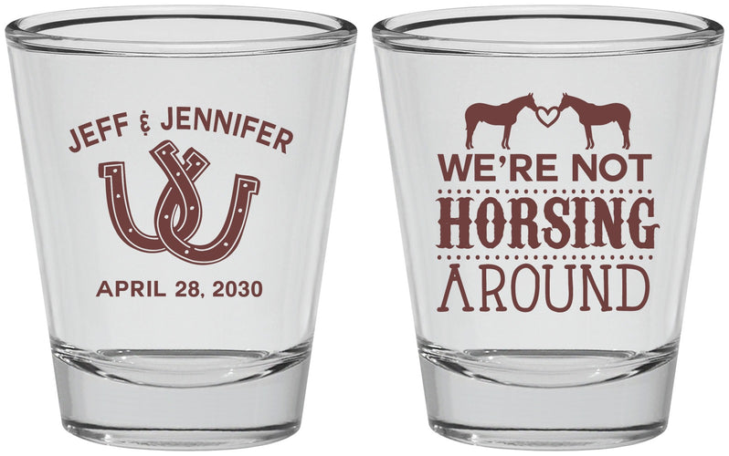 Personalized Wedding Shot Glasses - Horseshoe | 340