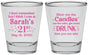 Personalized 21st Birthday Shot Glasses - Candles Cake Drunk | 340017