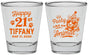 Personalized 21st Birthday Shot Glasses - Party Like An Animal Tiger | 340020