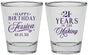 Personalized 21st Birthday Shot Glasses - Twenty One Years In The Making | 340023