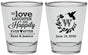 Personalized Wedding Shot Glasses - Love Laughter Happily | 345