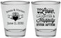 Personalized Wedding Shot Glasses - Love Laughter Happily | 346