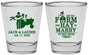 Personalized Wedding Shot Glasses - Left The Farm Tractor | 347