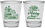 Personalized Wedding Shot Glasses - Left The Farm Tractor | 352