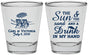 Personalized Wedding Shot Glasses - Sun Sand Drink In My Hand | 353